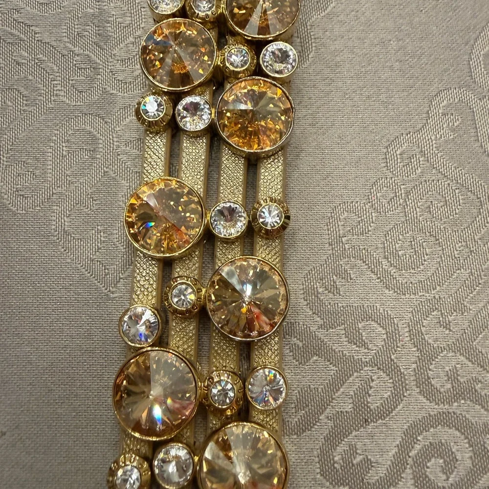 Henri Bendel Gold Crystal Bracelet - Picture 3 of 7